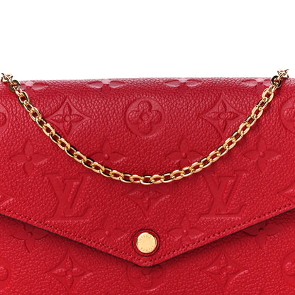 Louis Vuitton Empreinte Pochette Felicie Chain Wallet Scarlet 7 of 9