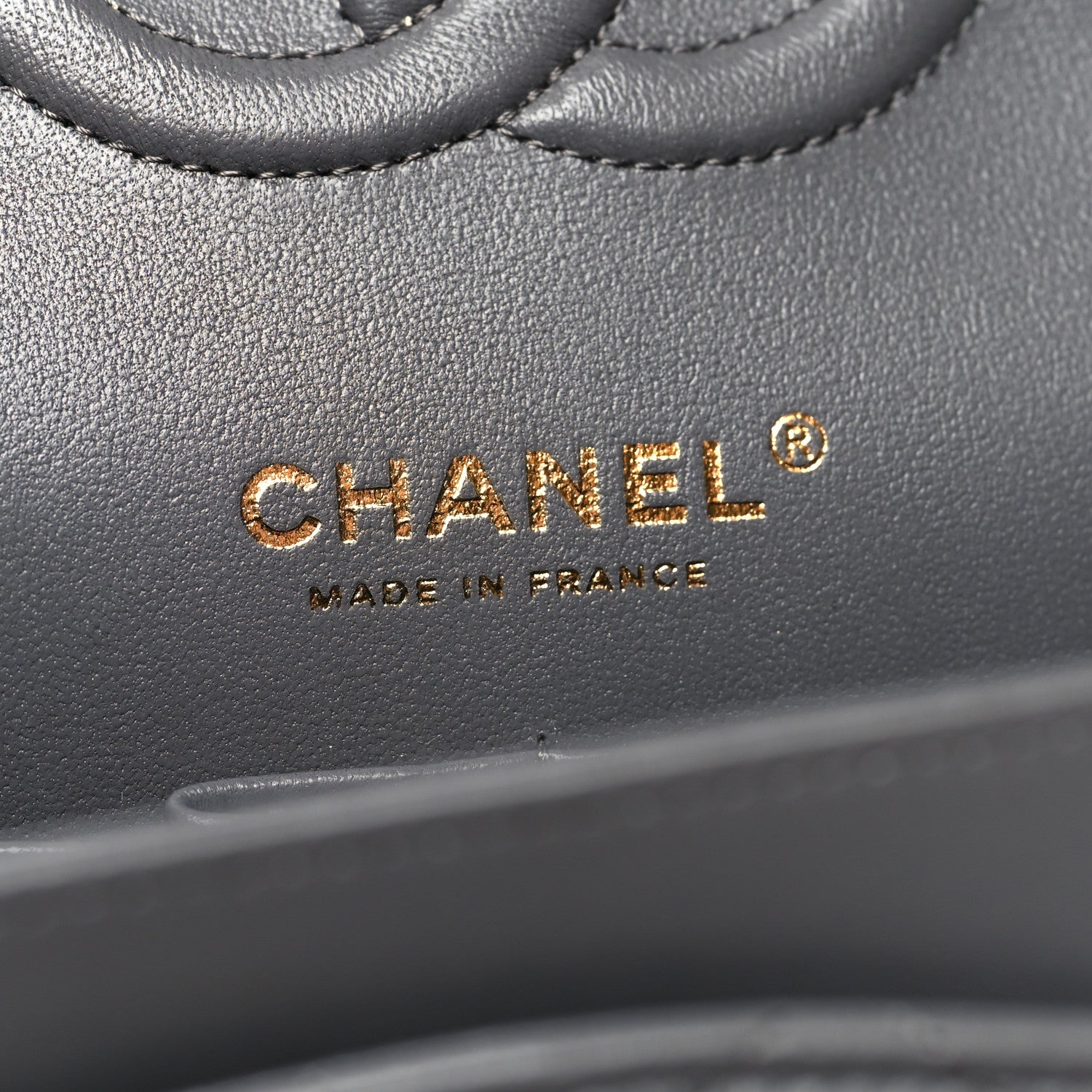 Chanel Lambskin Quilted Medium Double Flap Dark Grey 6 of 11