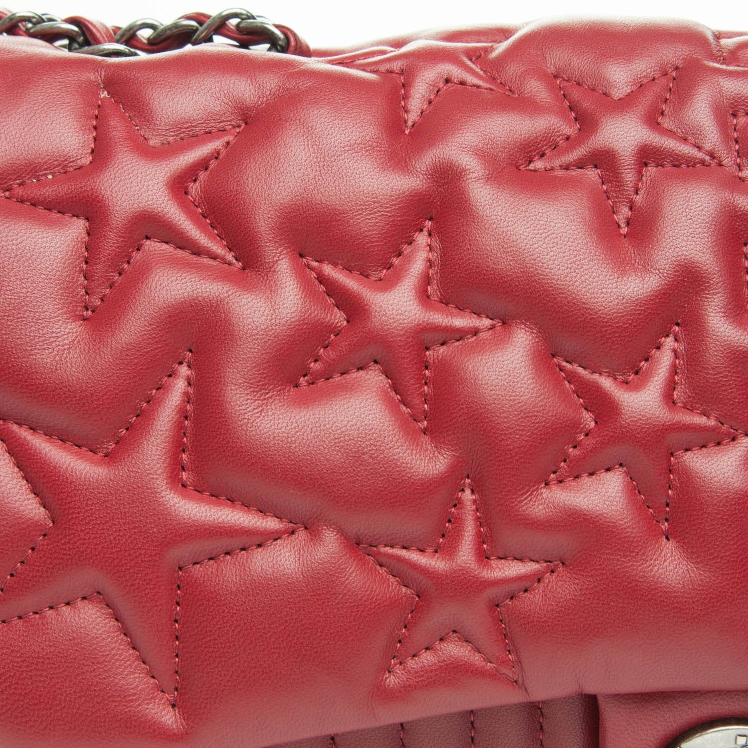Chanel Lambskin Quilted Jumbo Paris Dallas Single Flap Red 14 of 14
