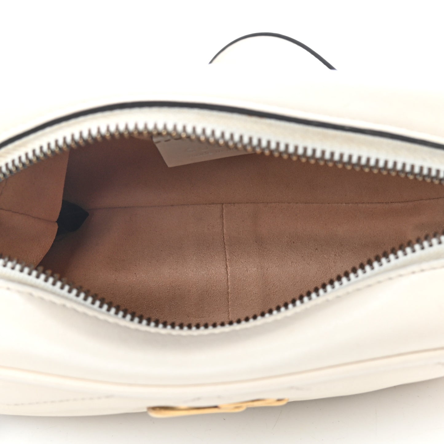 Calfskin Matelasse Mini GG Marmont Chain Shoulder Bag White