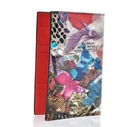 Christian Louboutin CHRSTIAN LOUBOUTIN Patent Calfskin Loubipass Trash-Print Passport Holder Multi 3 of 8