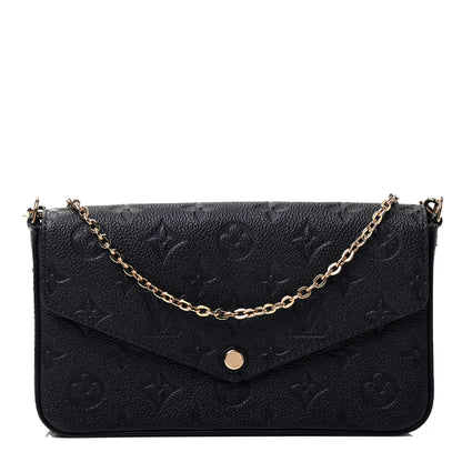 Louis Vuitton Empreinte Pochette Felicie Chain Wallet Black 1 of 4