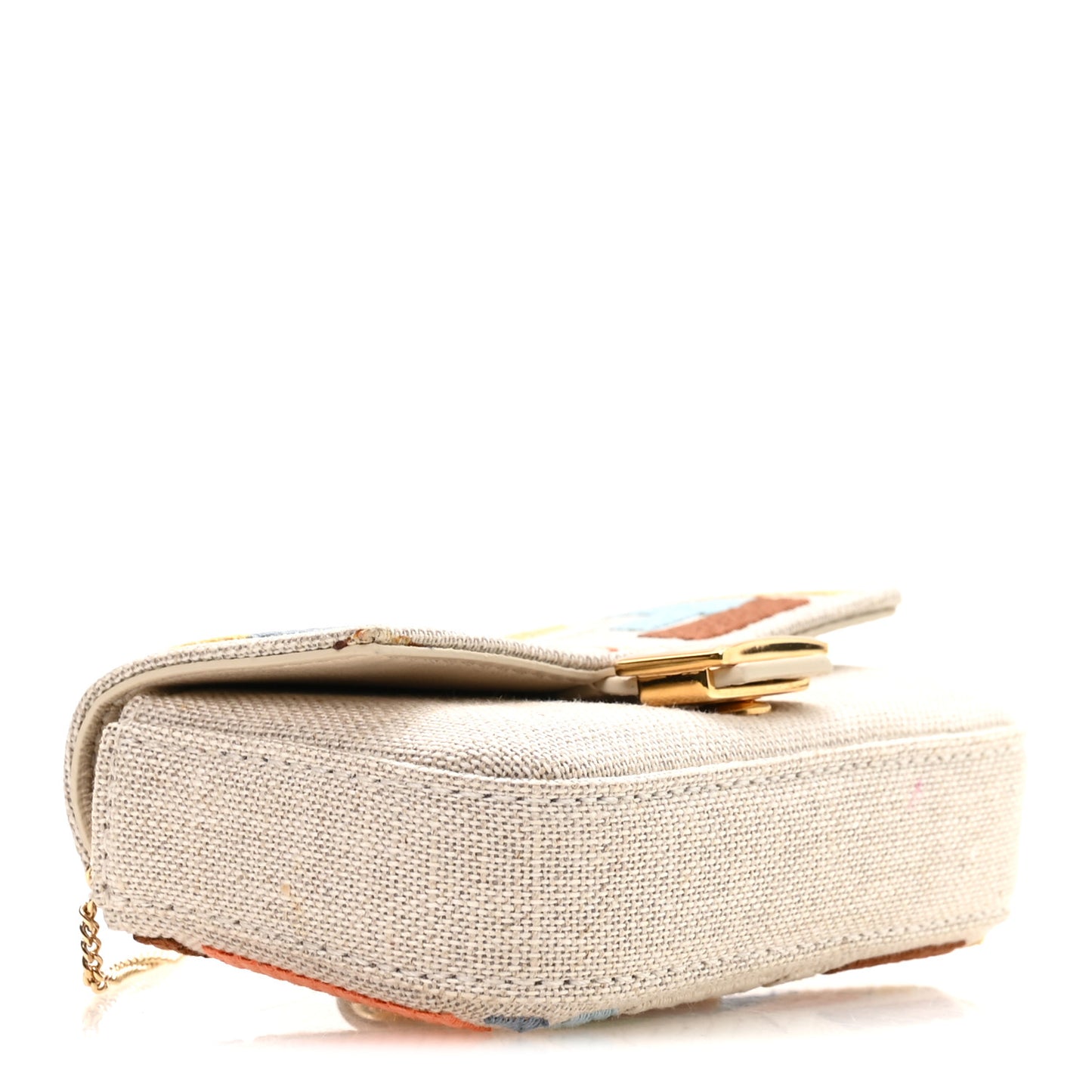 Kuban Canvas FF Embroidered Nano Baguette Charm Grezzo Multicolor