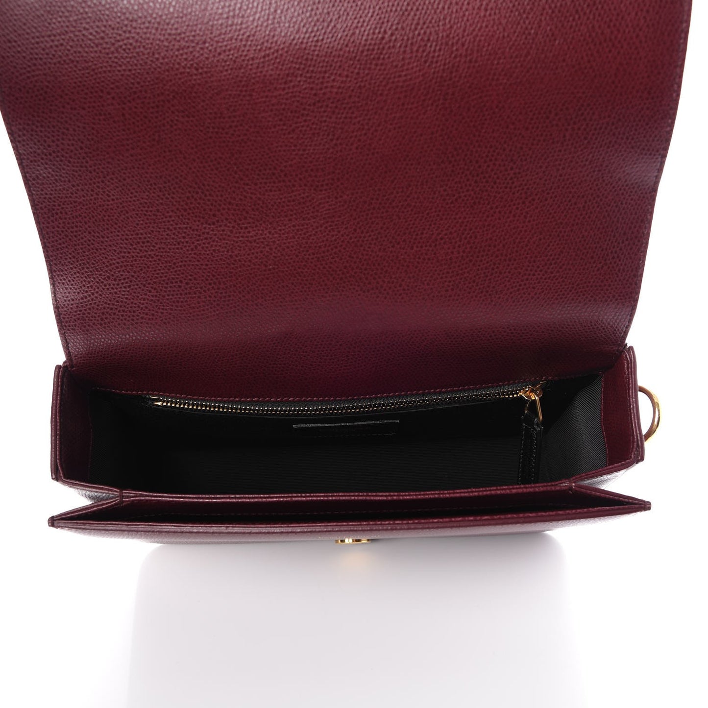 Textured Calfskin Medium Classic Monogram Universite Bag Dark Red