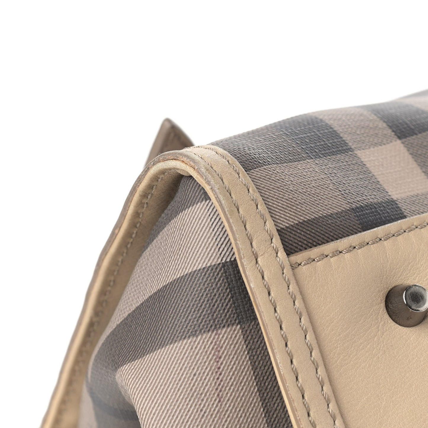 Smoked Check Satchel Trench