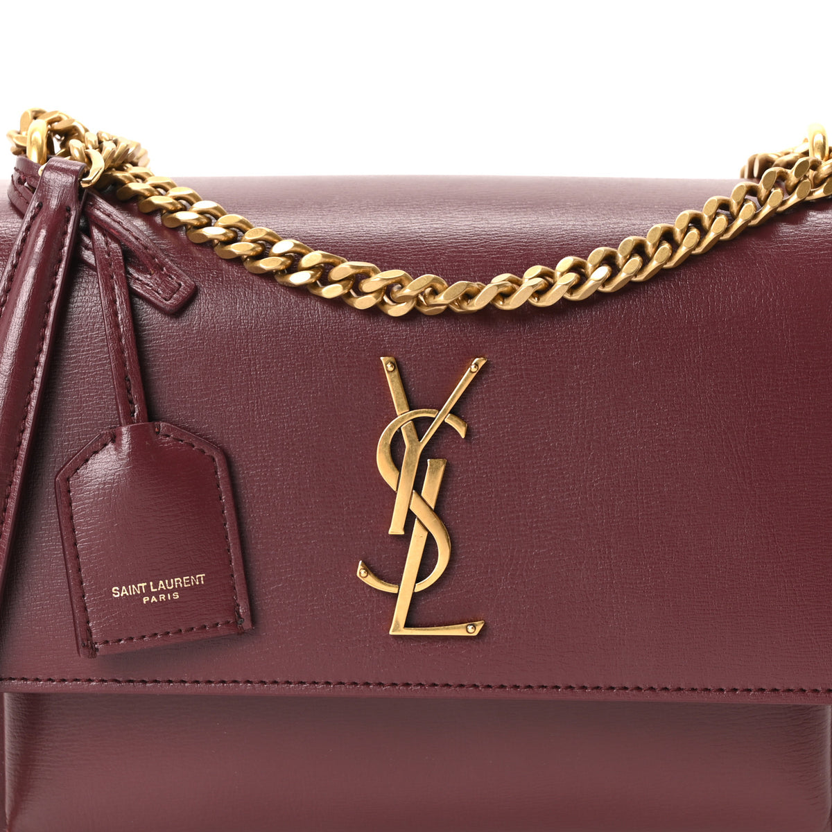 Saint Laurent Calfskin Medium Monogram Sunset Pallisandre 7 of 9