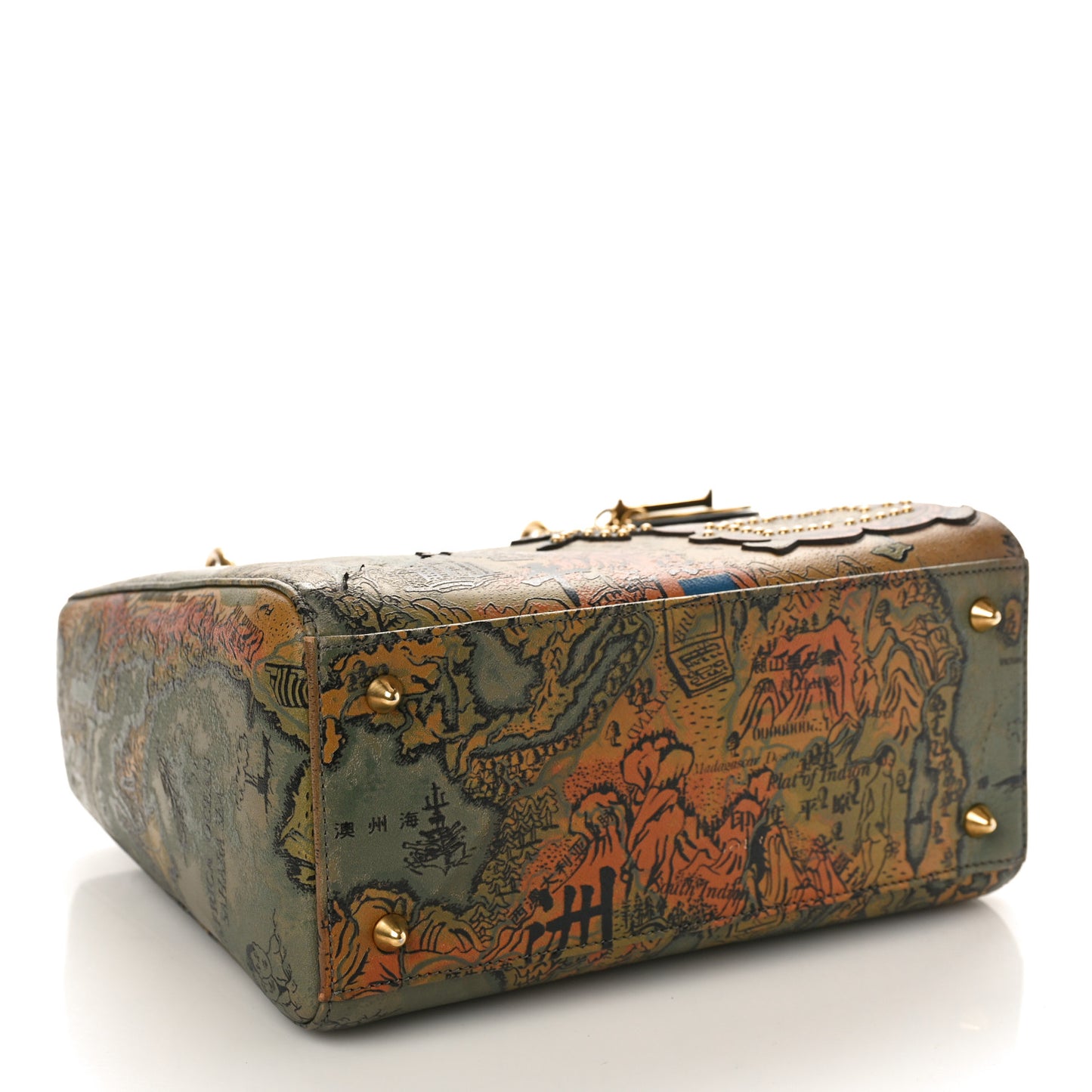 Calfskin Embroidered Medium Hong Hao Lady Dior Art