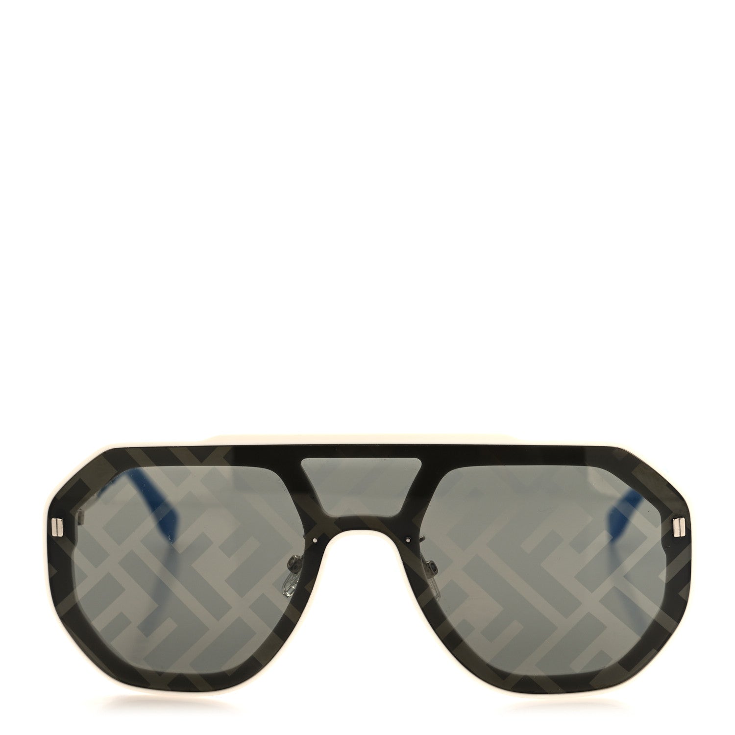 Fendi Acetate FF Aviator Sunglasses FE40006U Black Blue 2 of 6