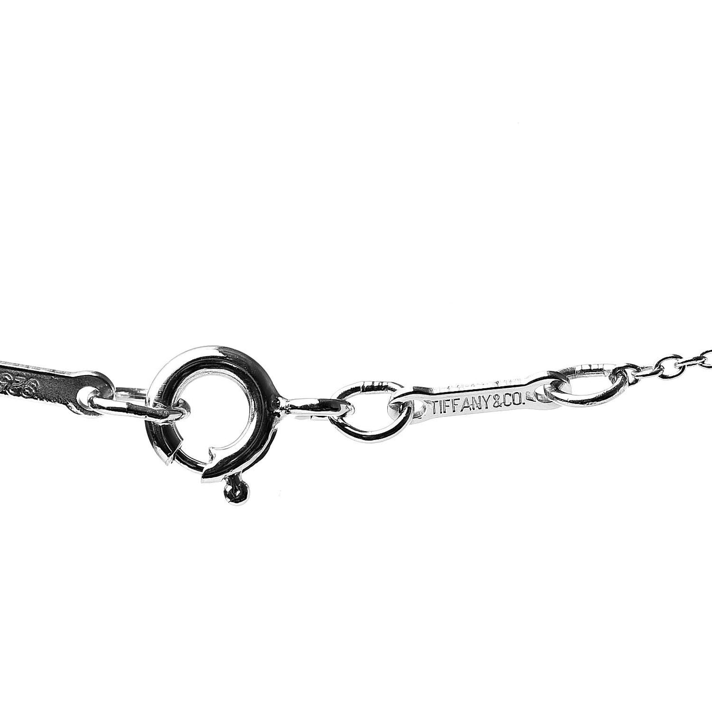 Sterling Silver 16mm Elsa Peretti Open Heart Pendant Necklace