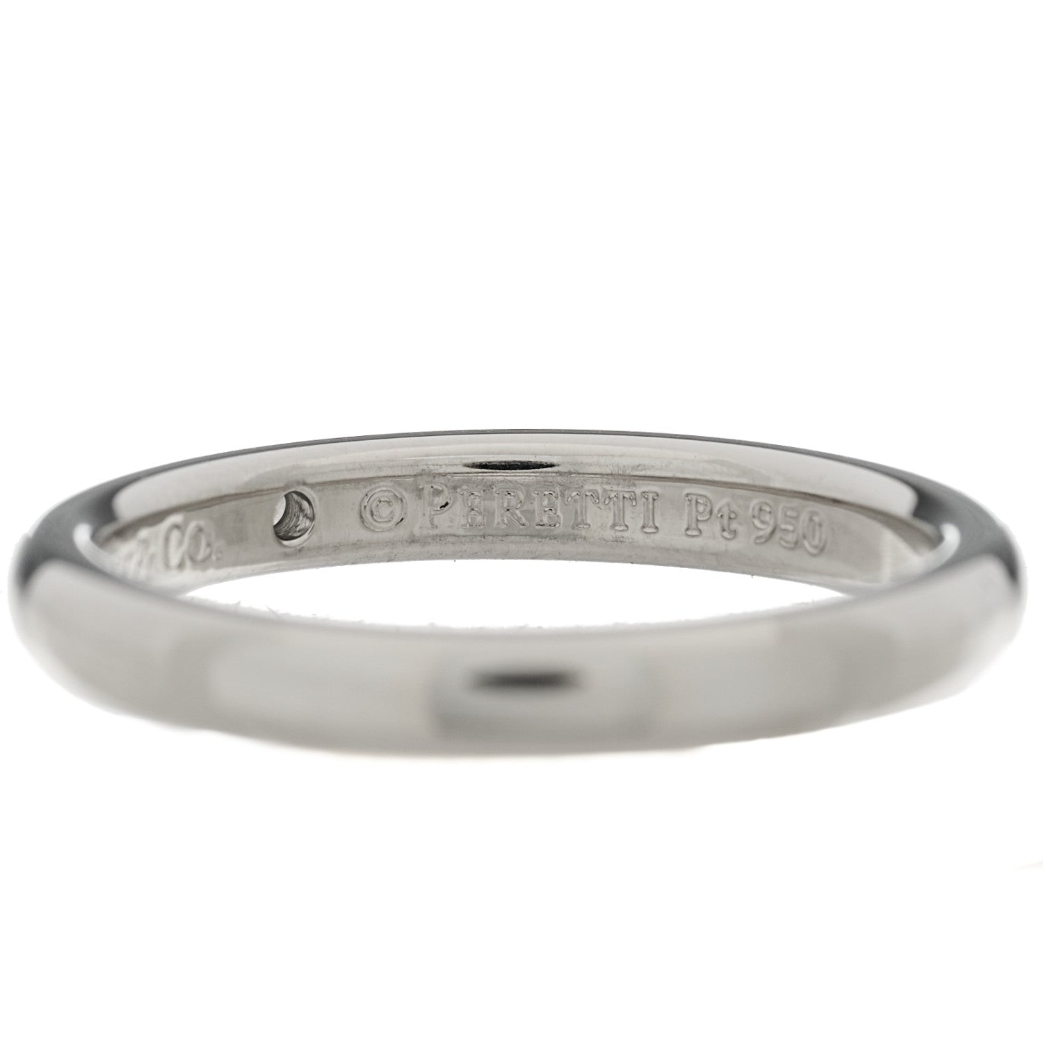 Tiffany Platinum Diamond Elsa Peretti Band Ring 52 6 4 of 8