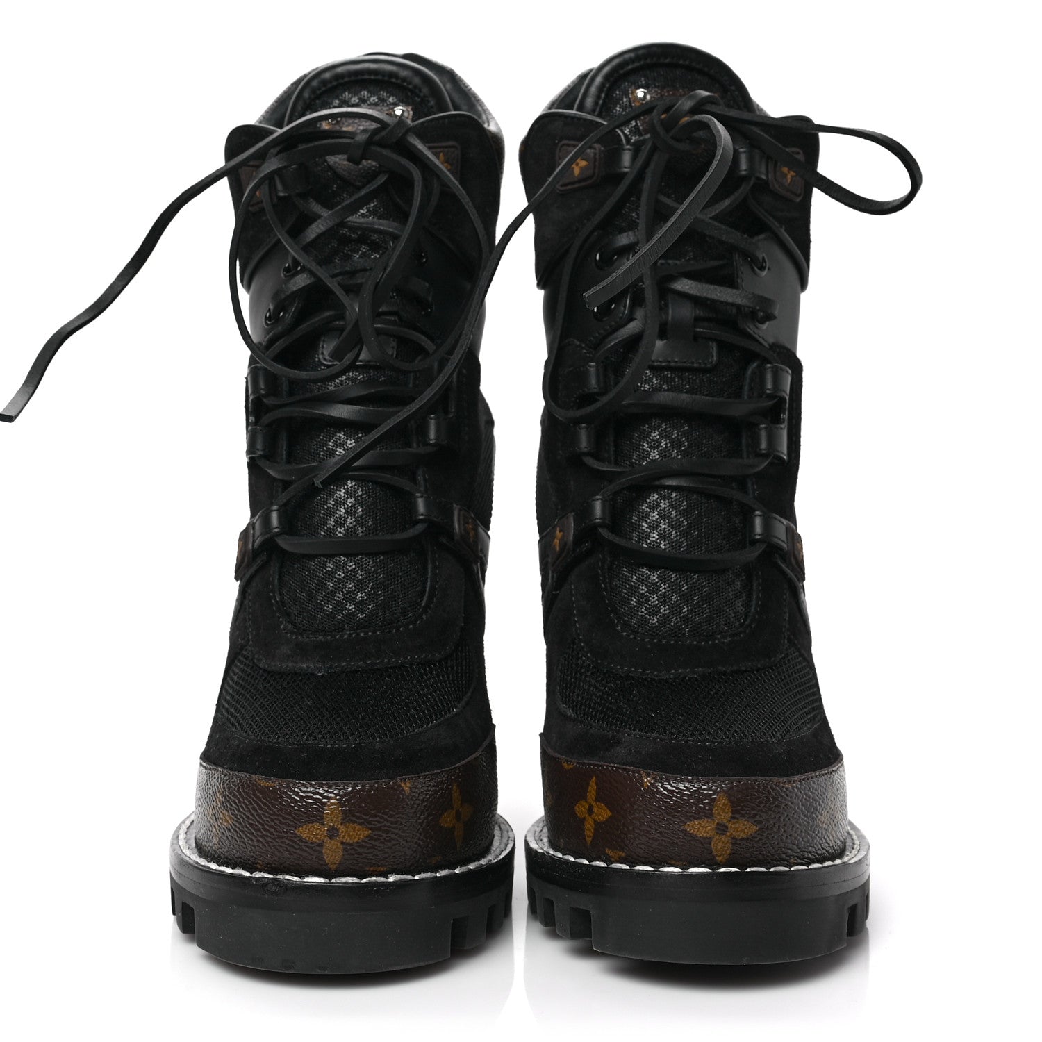 Louis Vuitton Suede Calfskin Monogram Star Trail Ankle Boots 40 Black 2 of 6