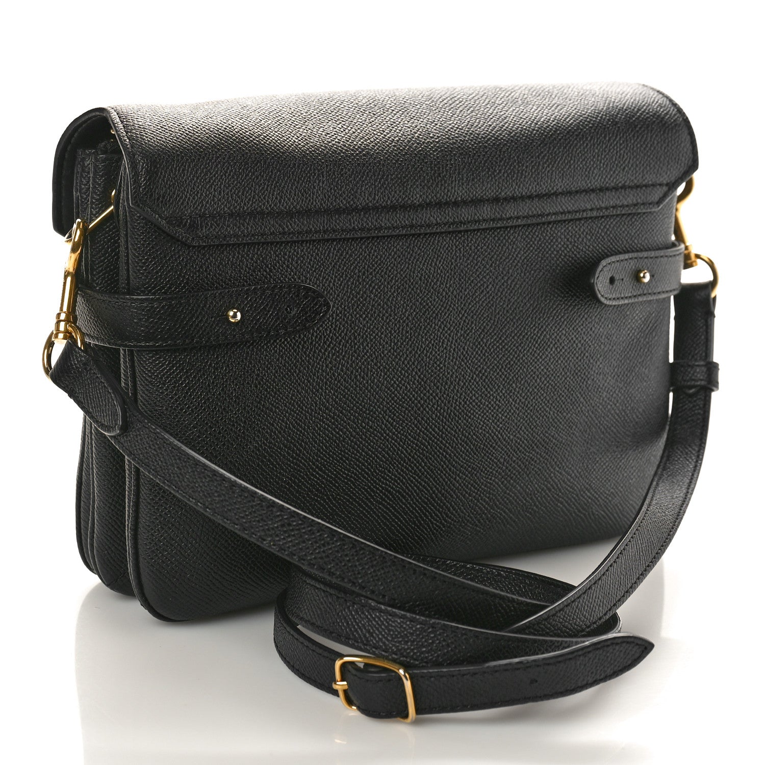 Mulberry Small Classic Grain Calfskin Belted Bayswater Satchel Black 3 of 11