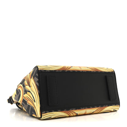Versace X FENDI Grained Calfskin Fendace La Medusa Medium Top Handle Bag Black Multicolor 4 of 9