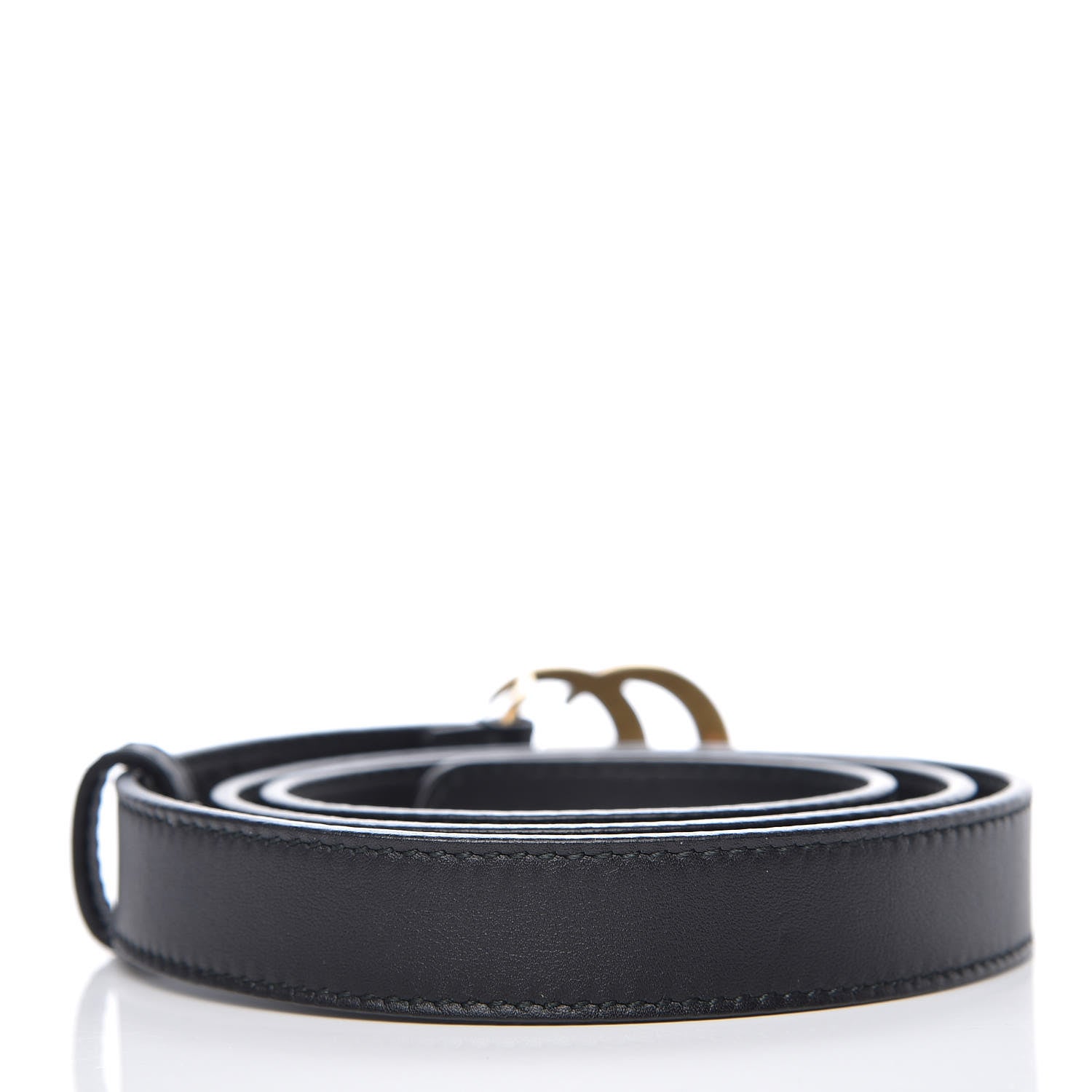 Gucci Calfskin Double G 20mm Belt 75 30 Black 3 of 7