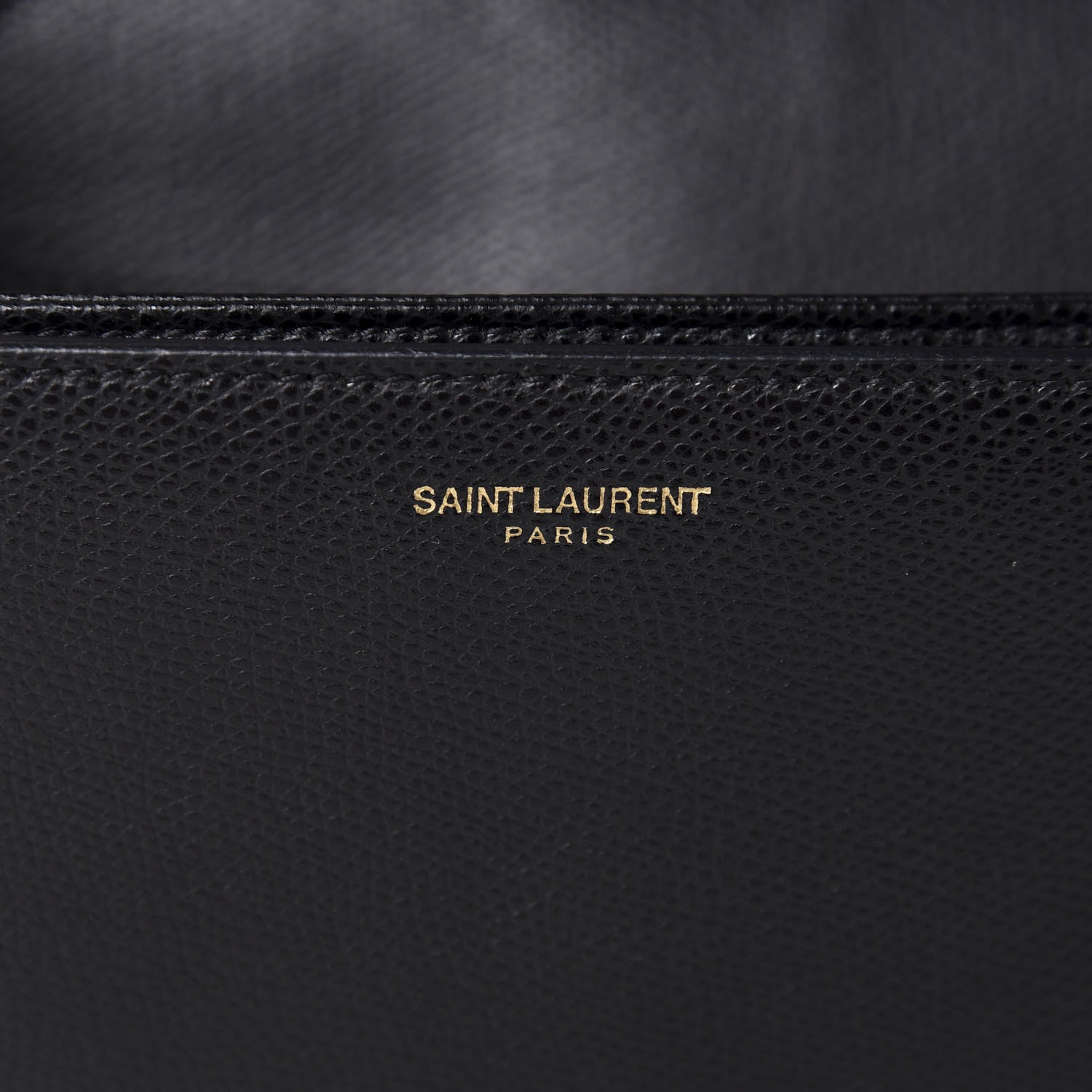 Saint Laurent Textured Calfskin Medium Classic Monogram Universite Bag Black 10 of 11