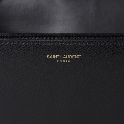 Saint Laurent Textured Calfskin Medium Classic Monogram Universite Bag Black 10 of 11