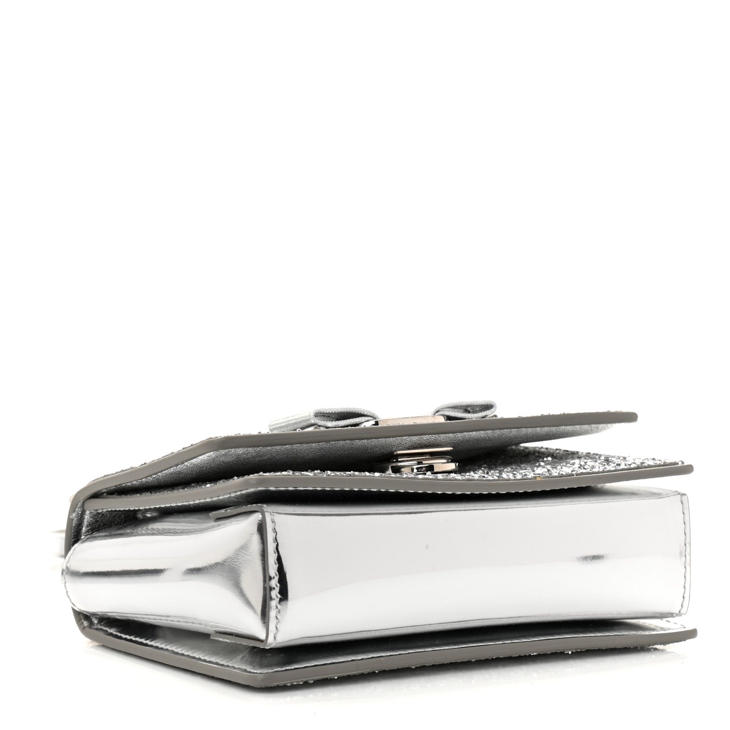 Salvatore Ferragamo Glitter Vara Bow Flap Crossbody Silver 4 of 7