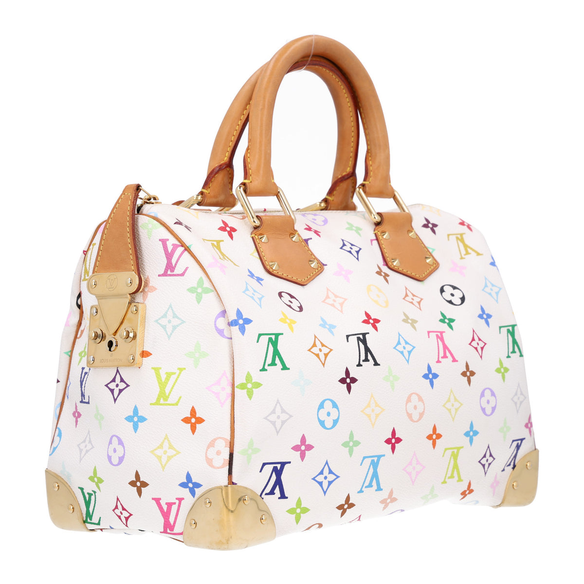 Louis Vuitton Monogram Multicolor Speedy 30 White 3 of 9