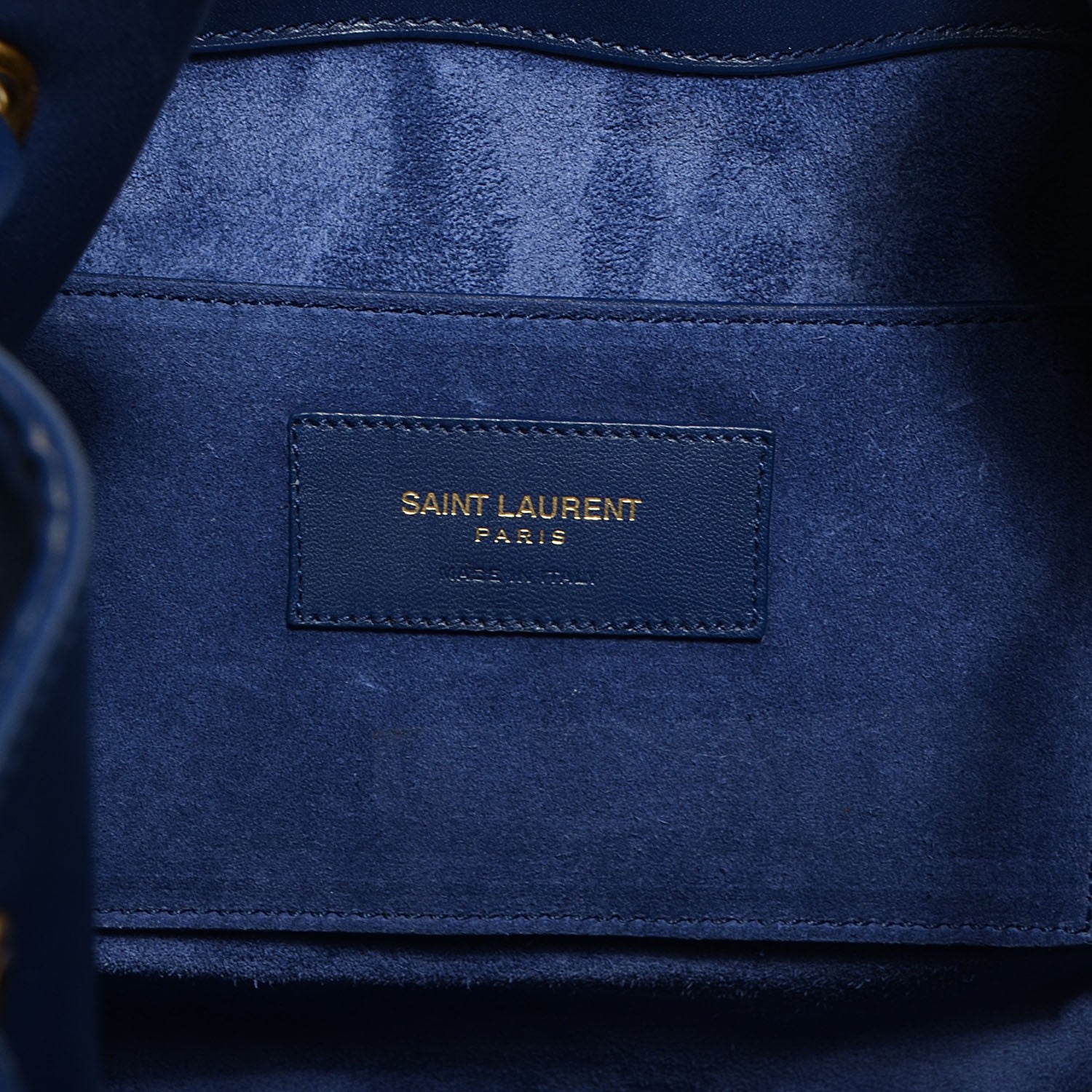 Saint Laurent Calfskin Large Emmanuelle Bucket Bag New Marine 6 of 7