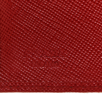 Prada Saffiano Triangle Flap Compact Wallet 7 of 13