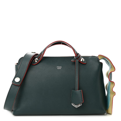 Fendi Vitello Dolce Oval Waves Tail Medium By The Way Boston Bag Verde Inglese Multicolor 1 of 10