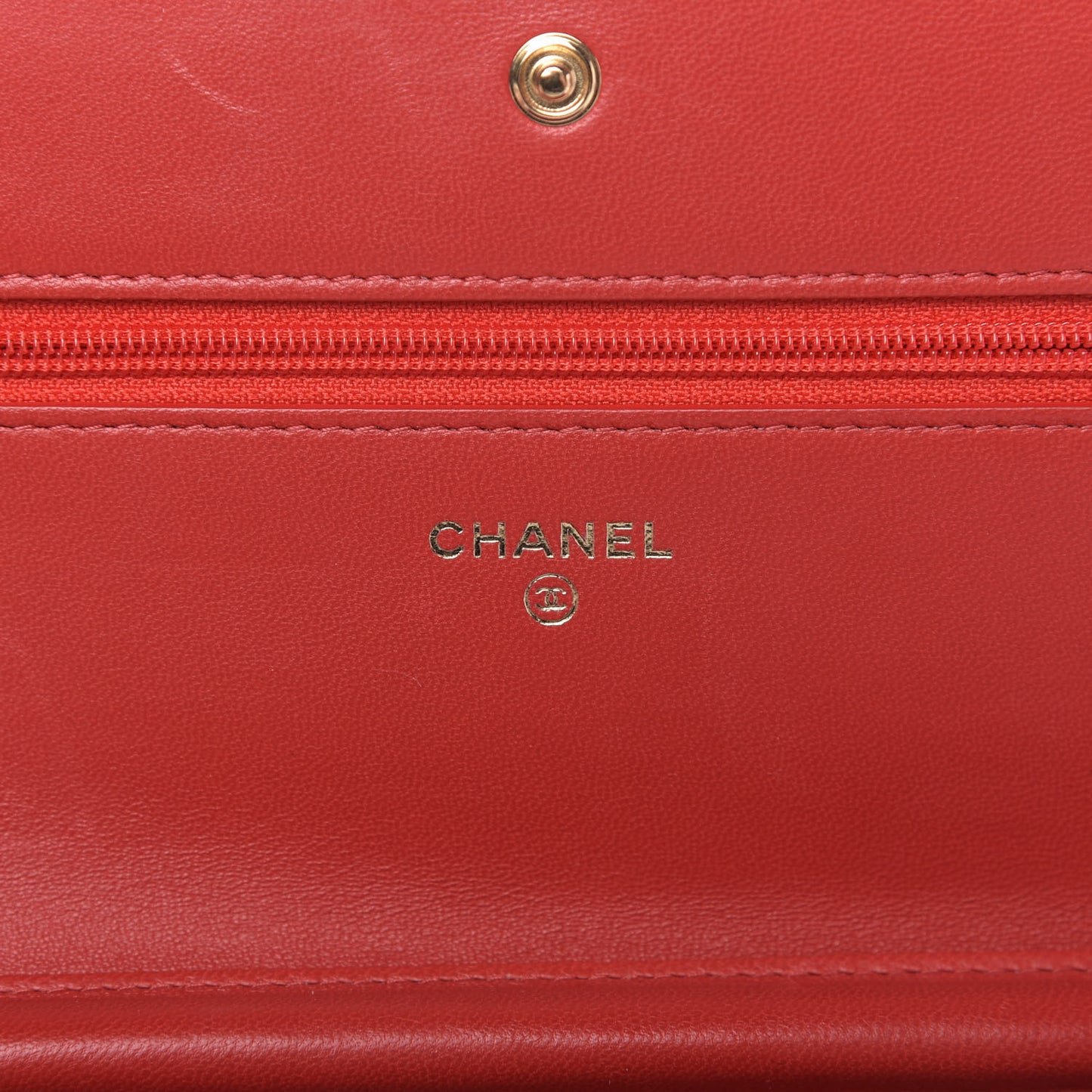 Lambskin Quilted Boy Wallet On Chain WOC Red