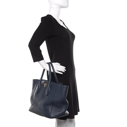 Prada Vitello Daino Tote Bluette 2 of 10