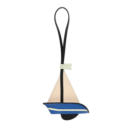 Hermes Epsom Sail Boat Bag Charm Nata Blue France Black 1 of 3
