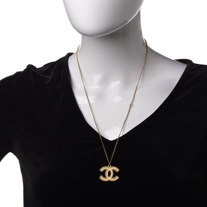 Chanel CC Necklace Matte Gold 2 of 5