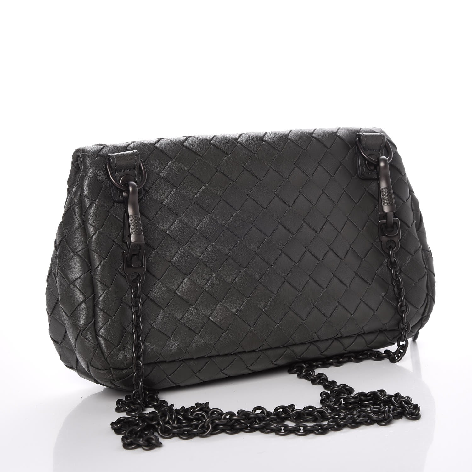 Bottega Veneta Nappa Intrecciato Mini Messenger Bag Light Grey 4 of 11