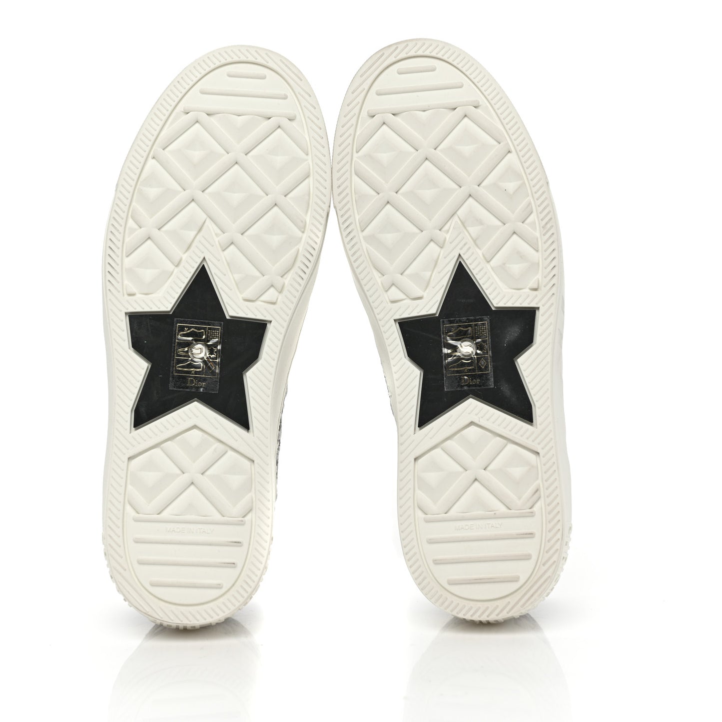 Canvas Oblique Walk'N'Dior Low Top Sneakers 36.5 Grey Stone