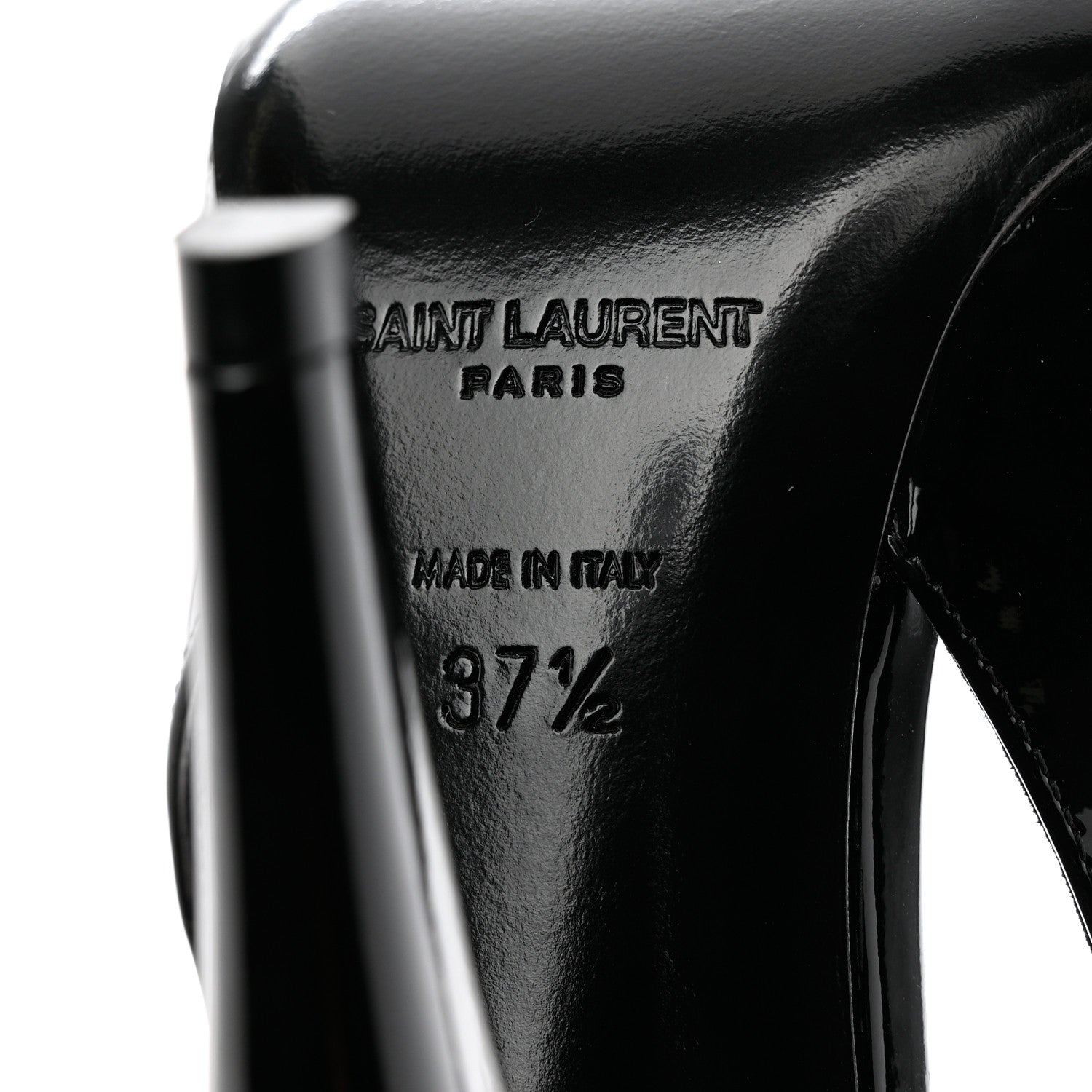 Saint Laurent Vernice Chiffon Venus Lace 110 Pumps 37.5 Black 8 of 9