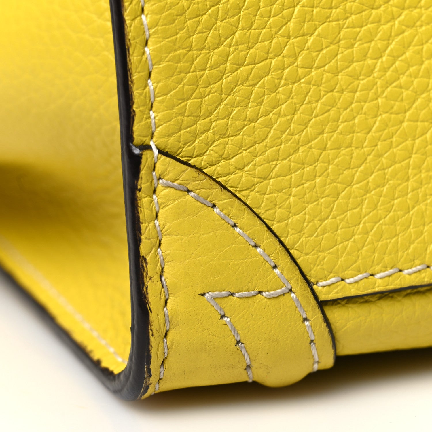 Celine Drummed Calfskin Nano Luggage Citron 15 of 16