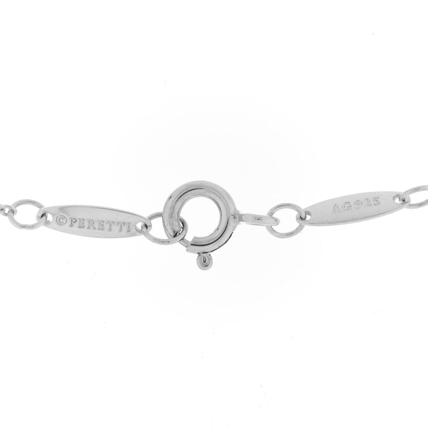 Sterling Silver Diamond .03ct Elsa Peretti Diamonds by the Yard Pendant Necklace