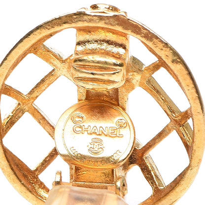 Chanel Quilted Clip On Earrings Gold 4 of 5