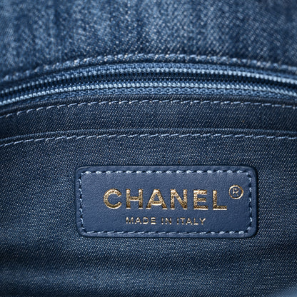 Chanel Denim Quilted Mini Pearl Crush Rectangular Flap Blue 6 of 10
