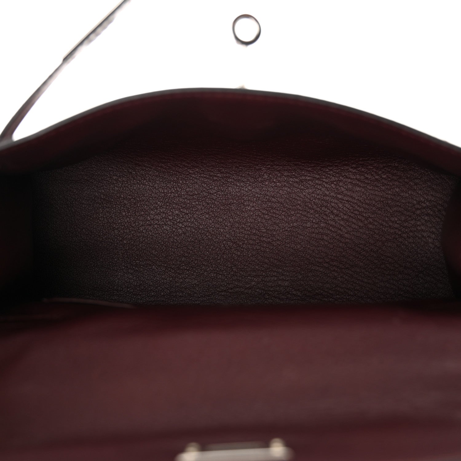 Hermes Evergrain Kelly Pochette Clutch Prune 5 of 9