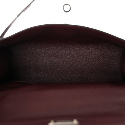 Hermes Evergrain Kelly Pochette Clutch Prune 5 of 9