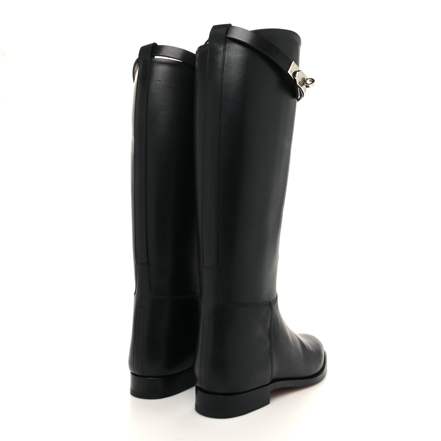 Hermes Box Kelly Jumping Boots 38.5 Black 4 of 7