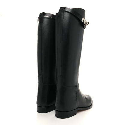 Hermes Box Kelly Jumping Boots 38.5 Black 4 of 7