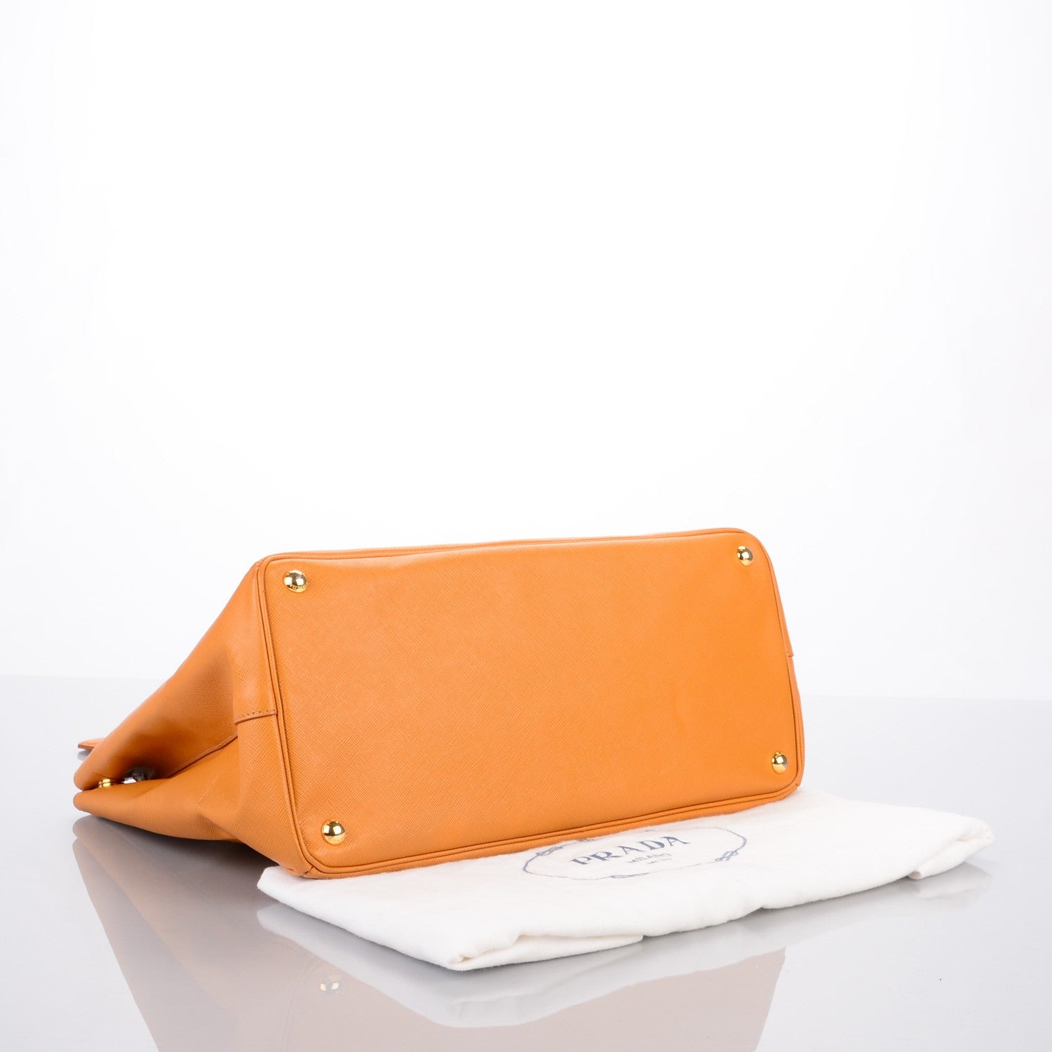 Prada Saffiano Lux Large Tote Orange 4 of 8