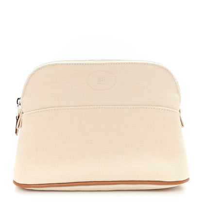 Hermes Cotton Canvas Mini Bolide Travel Cosmetic Pouch Naturel 1 of 6