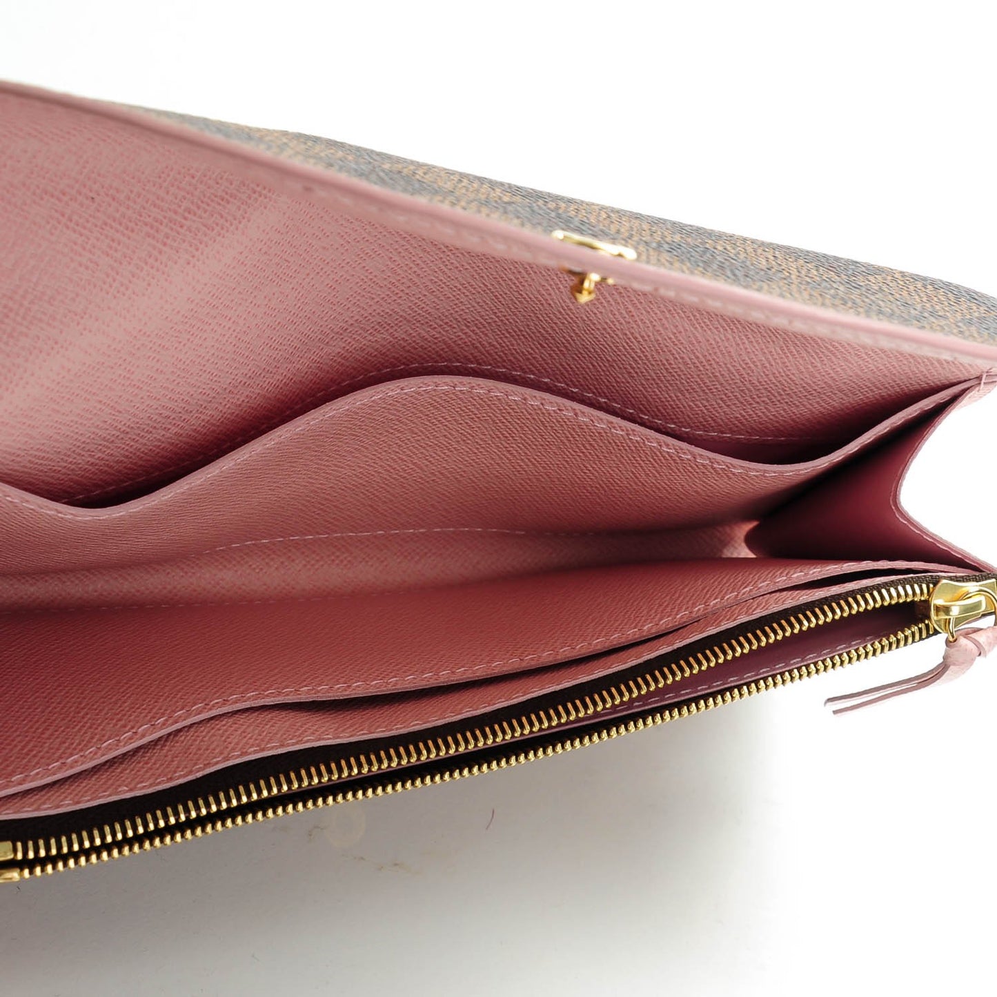 Damier Ebene Caissa Wallet Rose Ballerine