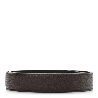 Hermes Box Togo 32mm Belt Strap 85 Black Chocolate 4 of 9