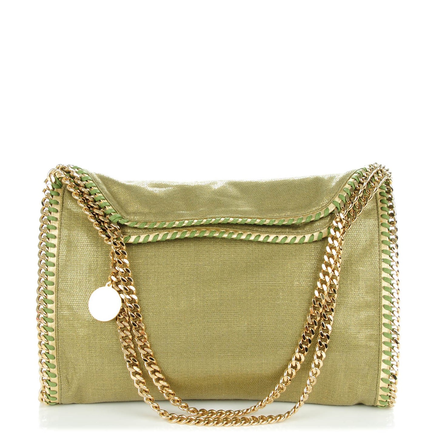 Metallic Linen Small Falabella Tote Camouflage