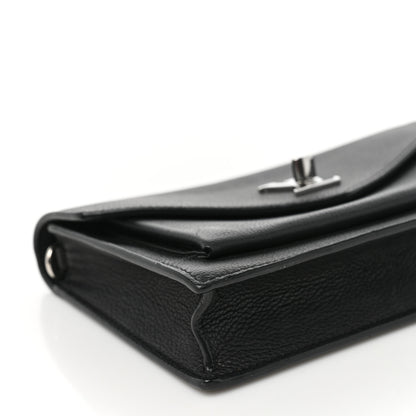 Louis Vuitton Soft Calfskin My Lockme Chain Pochette Black 7 of 9