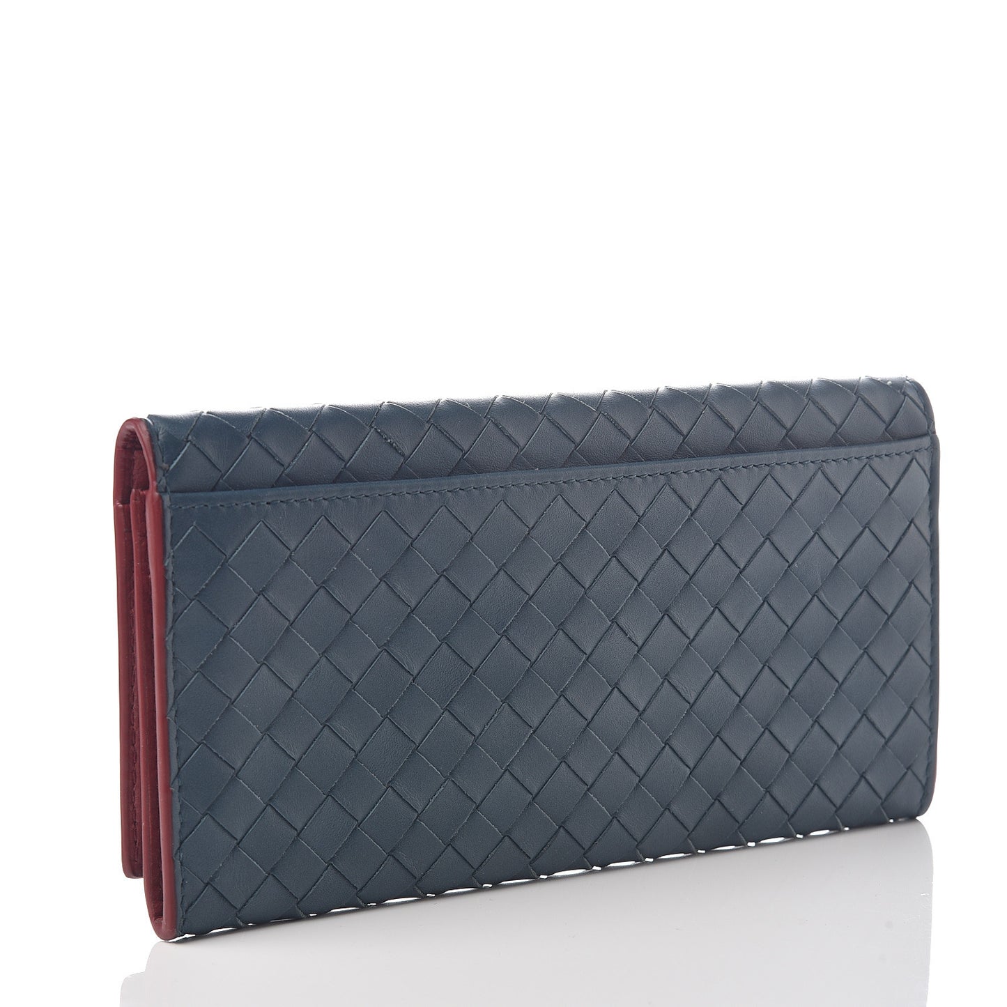Nappa Intrecciato Continental Flap Wallet Brighton Baccara Rose