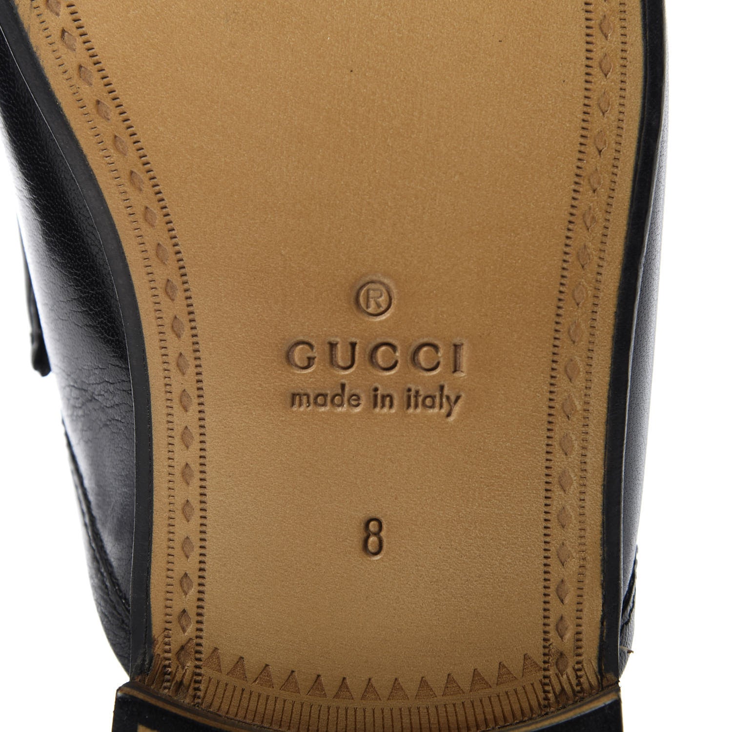 Gucci Goatskin Mens Horsebit Slippers 8 Black 7 of 10