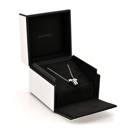 Chanel 18K White Gold Diamond Comete Geode Pendant Necklace 6 of 6