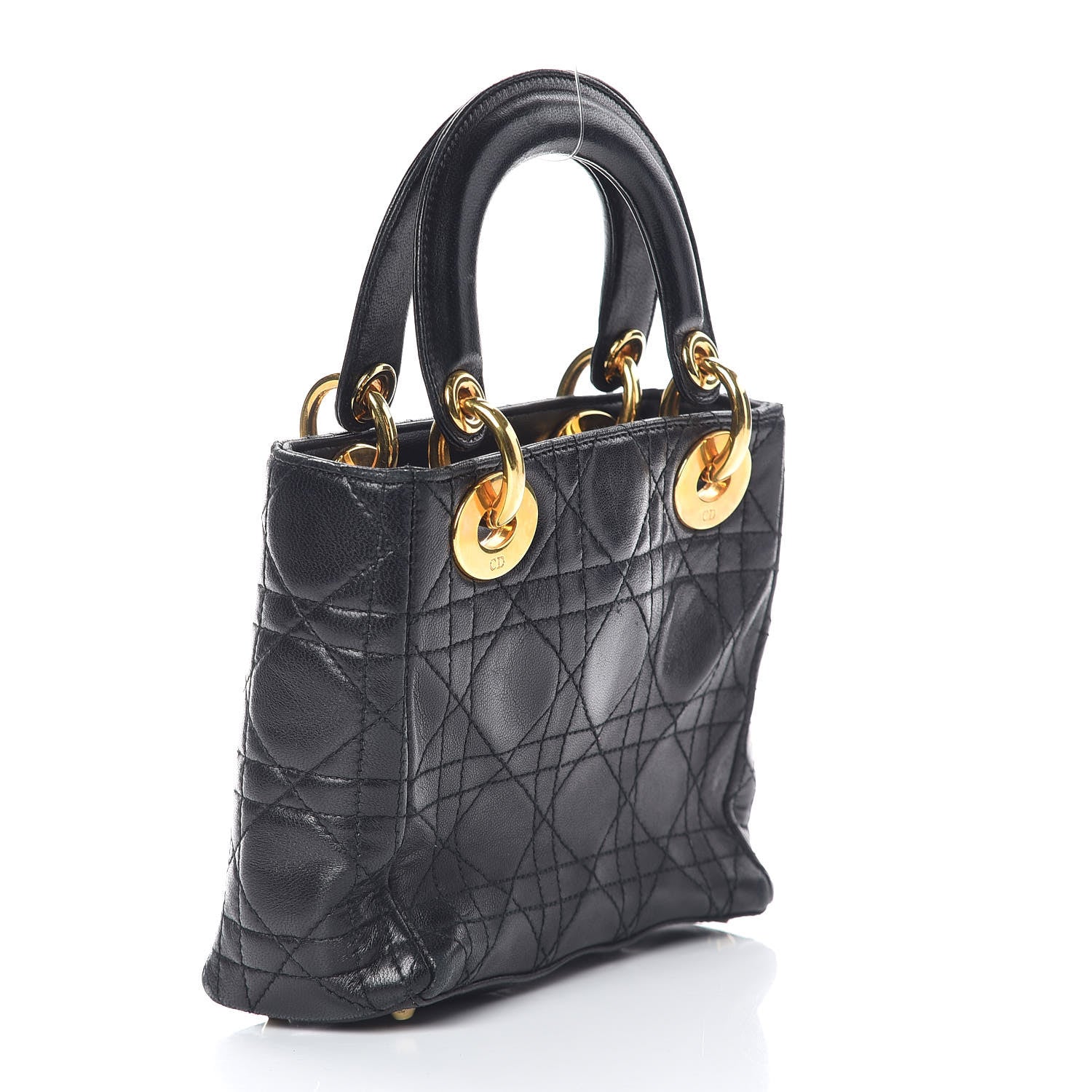 Christian Dior Lambskin Cannage Mini Lady Dior Black 3 of 14